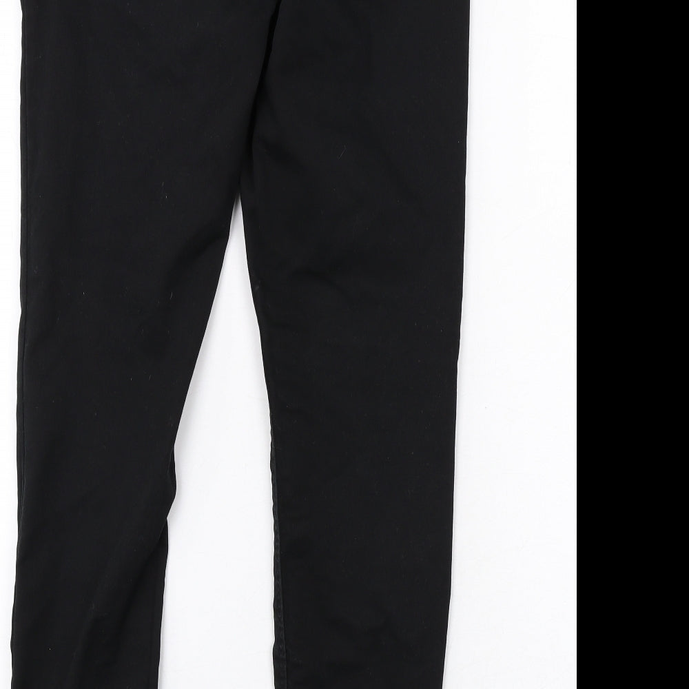New Look Womens Black Cotton Skinny Jeans Size 10 L28 in Regular Zip