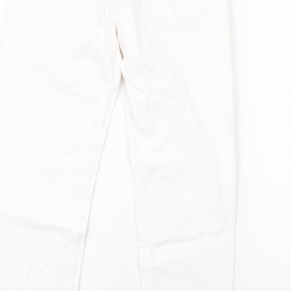 D Stin Womens White Cotton Tapered Jeans Size 8 L27 in Regular Zip