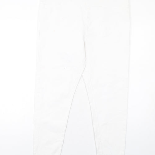 Marks and Spencer Womens White Cotton Jegging Jeans Size 16 L26 in Regular