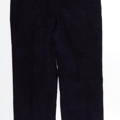 Marks and Spencer Mens Purple Cotton Trousers Size 34 in L29 in Regular Zip