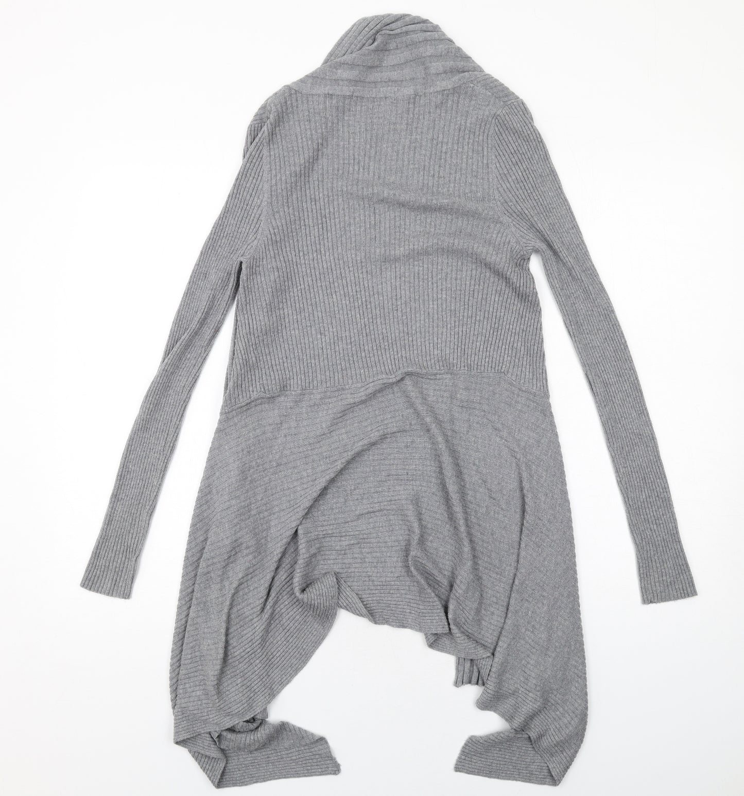 Marks and Spencer Womens Grey V-Neck Polyamide Cardigan Jumper Size 10