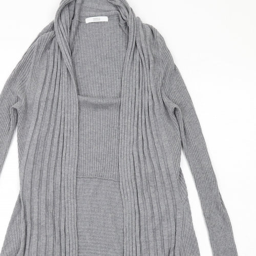 Marks and Spencer Womens Grey V-Neck Polyamide Cardigan Jumper Size 10