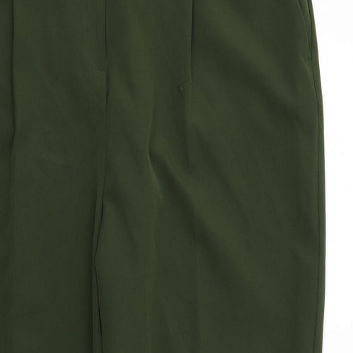 Dorothy Perkins Womens Green Polyester Chino Trousers Size 16 L30 in Regular Zip