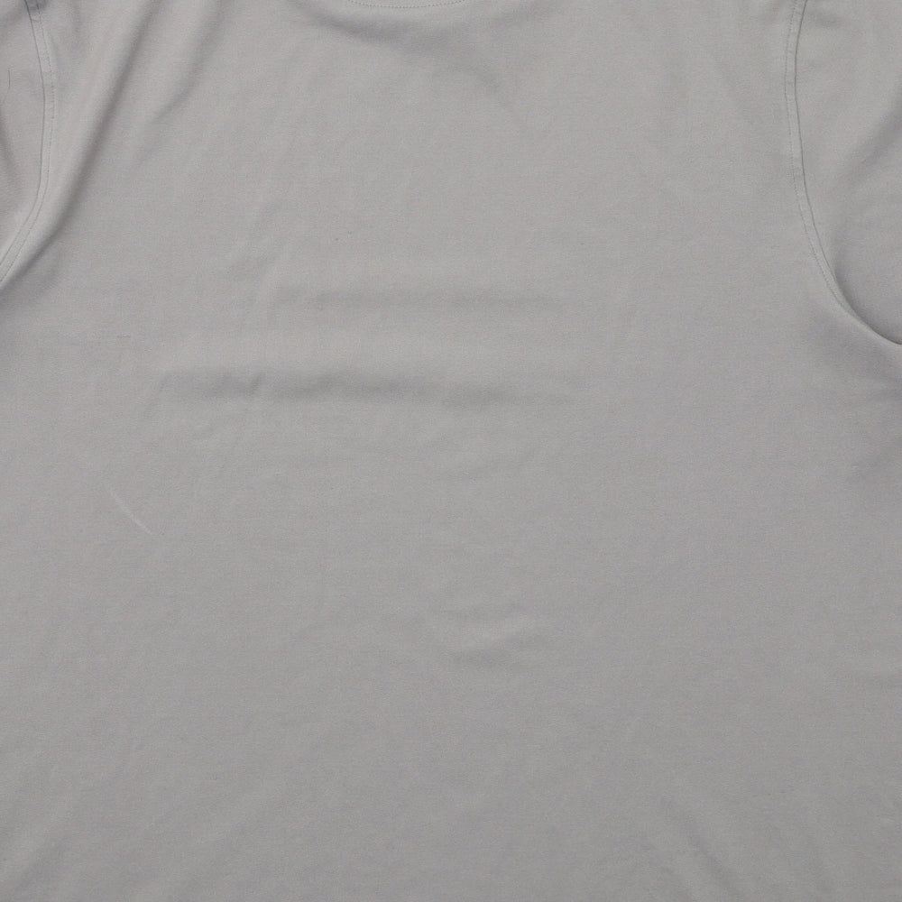 Henri Lloyd Mens Grey Polyester T-Shirt Size XL Round Neck