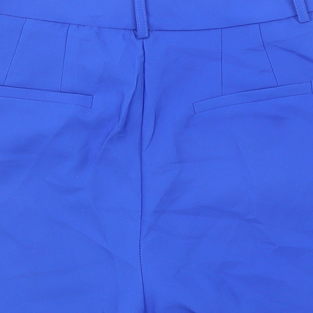 Lucy Wang Womens Blue Polyester Basic Shorts Size S L3 in Regular Zip