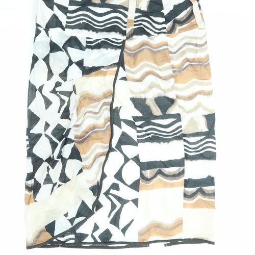 Steilmann Womens Multicoloured Geometric Cotton A-Line Skirt Size 16 Zip