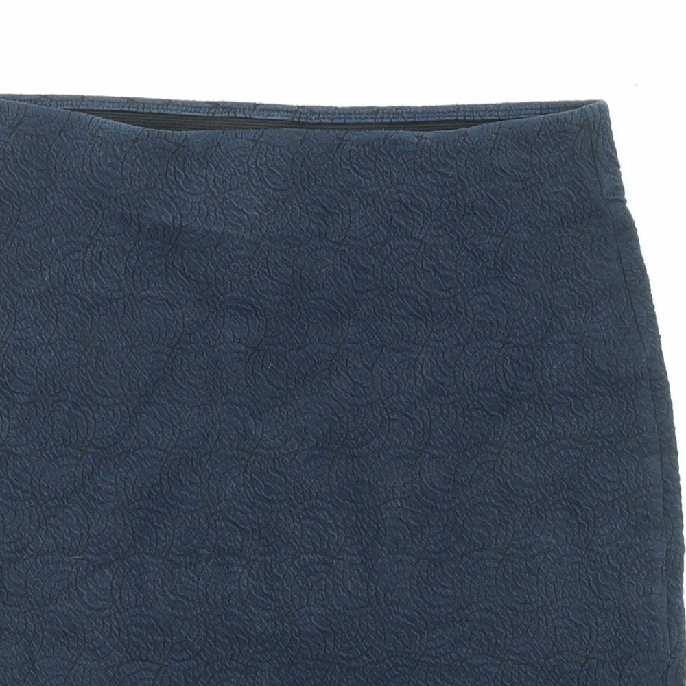 Esprit Womens Blue Geometric Cotton Bandage Skirt Size XS