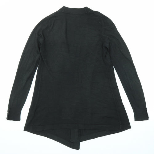 Marks and Spencer Womens Black V-Neck Acrylic Cardigan Jumper Size 12