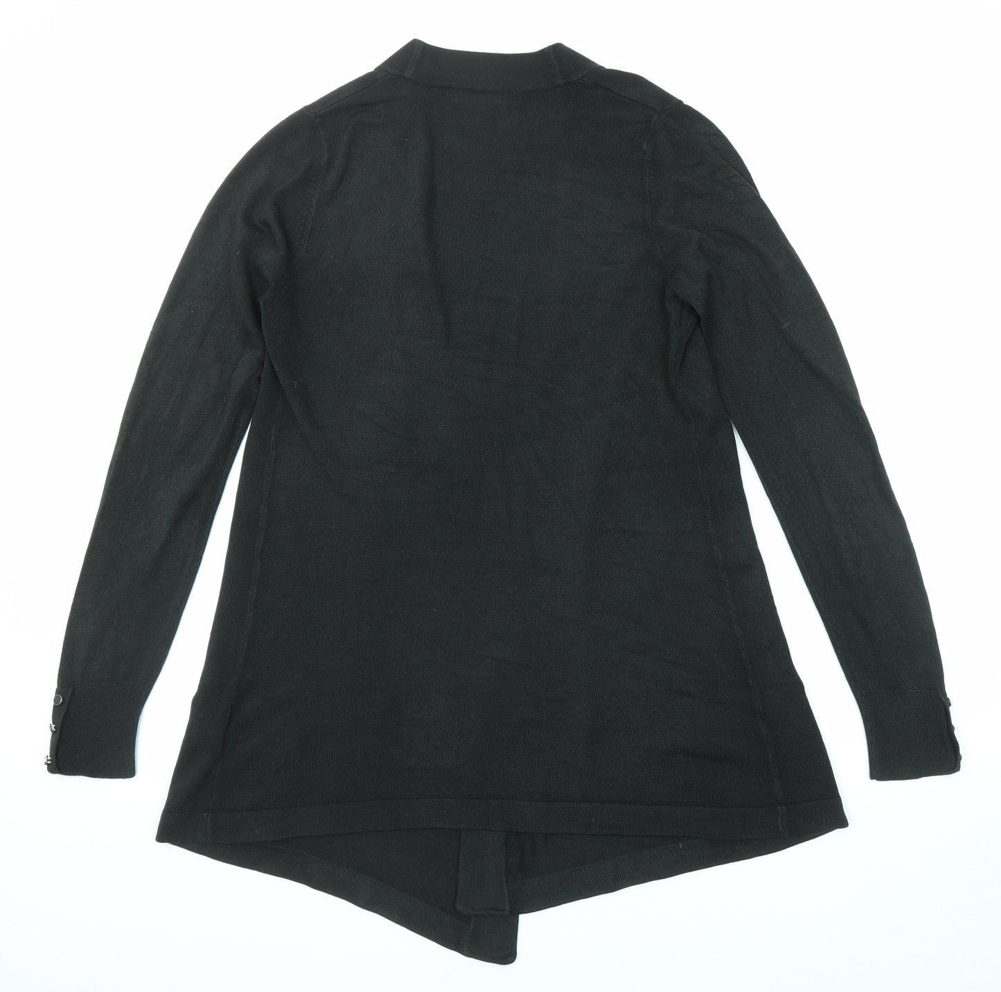 Marks and Spencer Womens Black V-Neck Acrylic Cardigan Jumper Size 12
