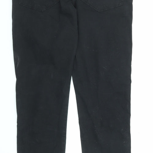 Zara Mens Black Cotton Skinny Jeans Size 34 in L31 in Regular Zip