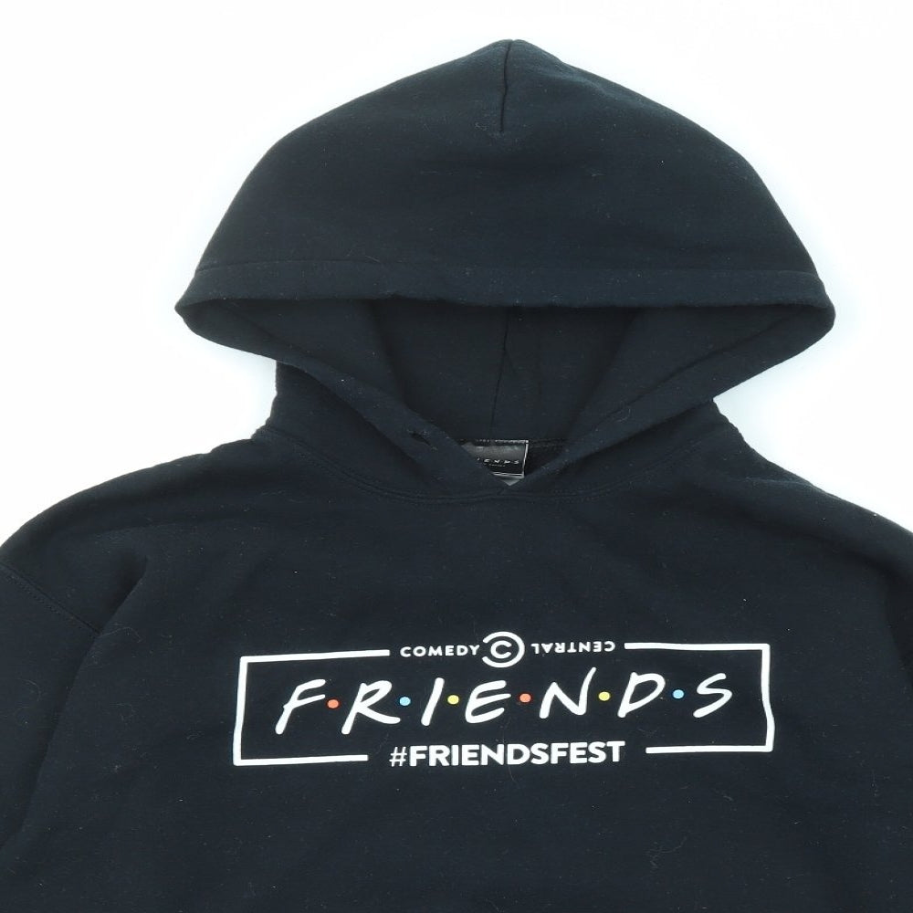 Friends Mens Black Cotton Pullover Hoodie Size M - Friendsfest 2016