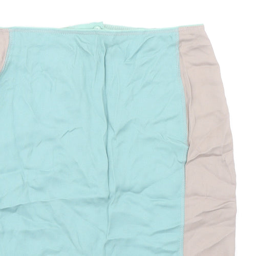 House of Dagmar Womens Beige Viscose A-Line Skirt Size 10 Zip