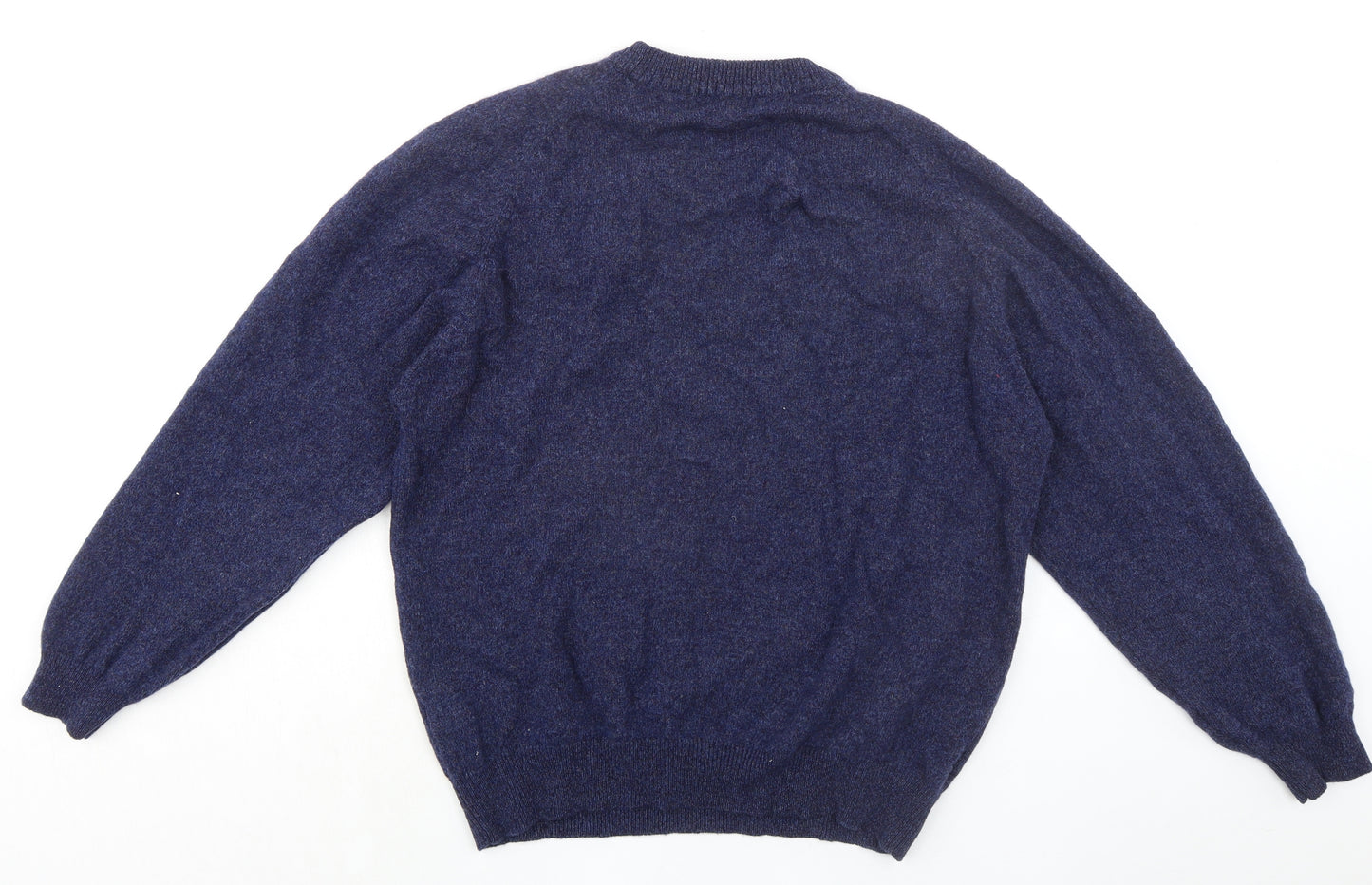 Principles Mens Blue Round Neck Wool Pullover Jumper Size M Long Sleeve