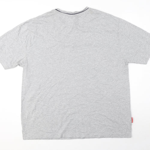 Slazenger Mens Grey Cotton T-Shirt Size 2XL Round Neck