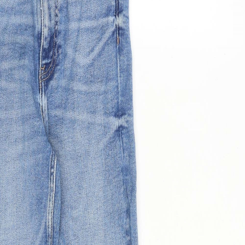 Zara Womens Blue Cotton Skinny Jeans Size 6 L28 in Slim Zip