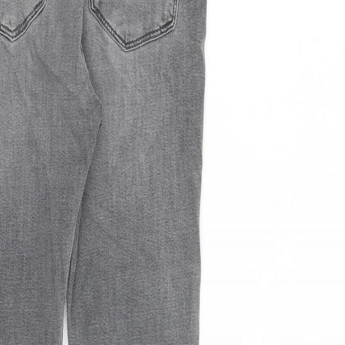 Zara Womens Grey Cotton Skinny Jeans Size 10 L29 in Regular Zip