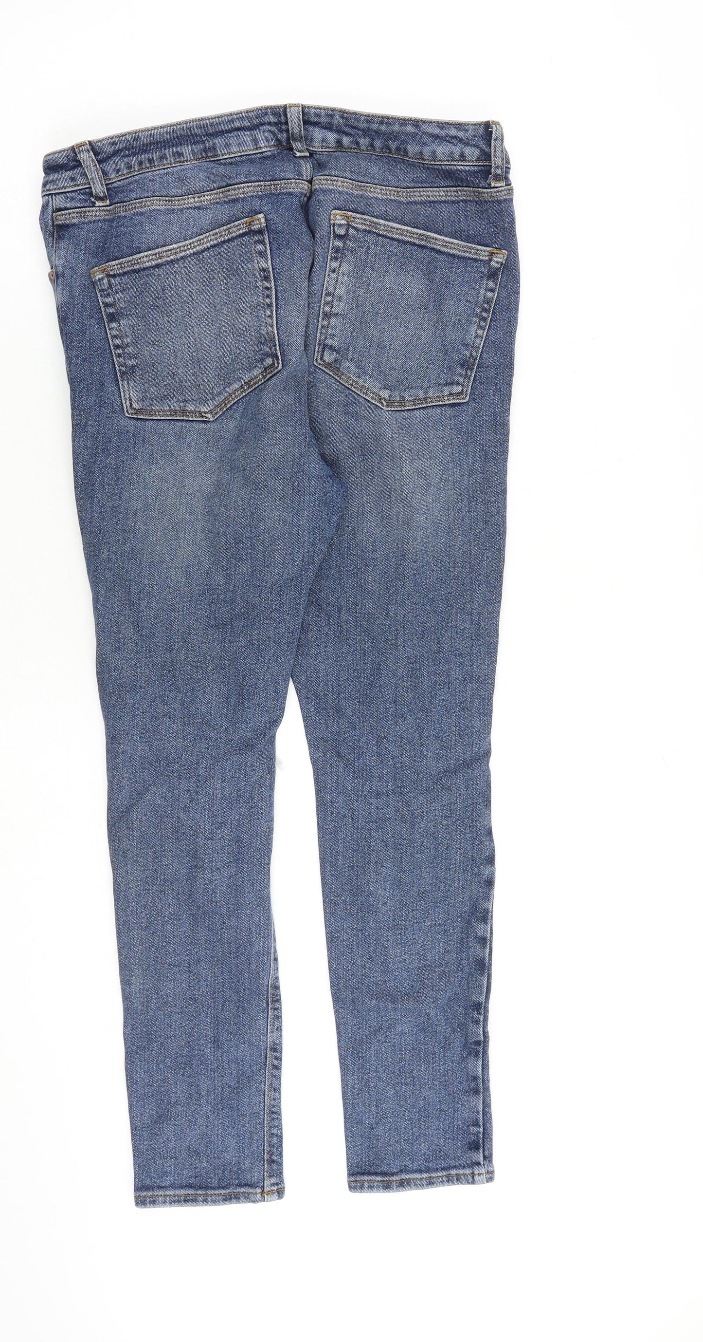 ASOS Womens Blue Cotton Skinny Jeans Size 34 in L30 in Slim Zip