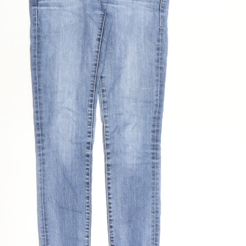 Uniqlo Womens Blue Cotton Skinny Jeans Size 30 in L31 in Slim Zip