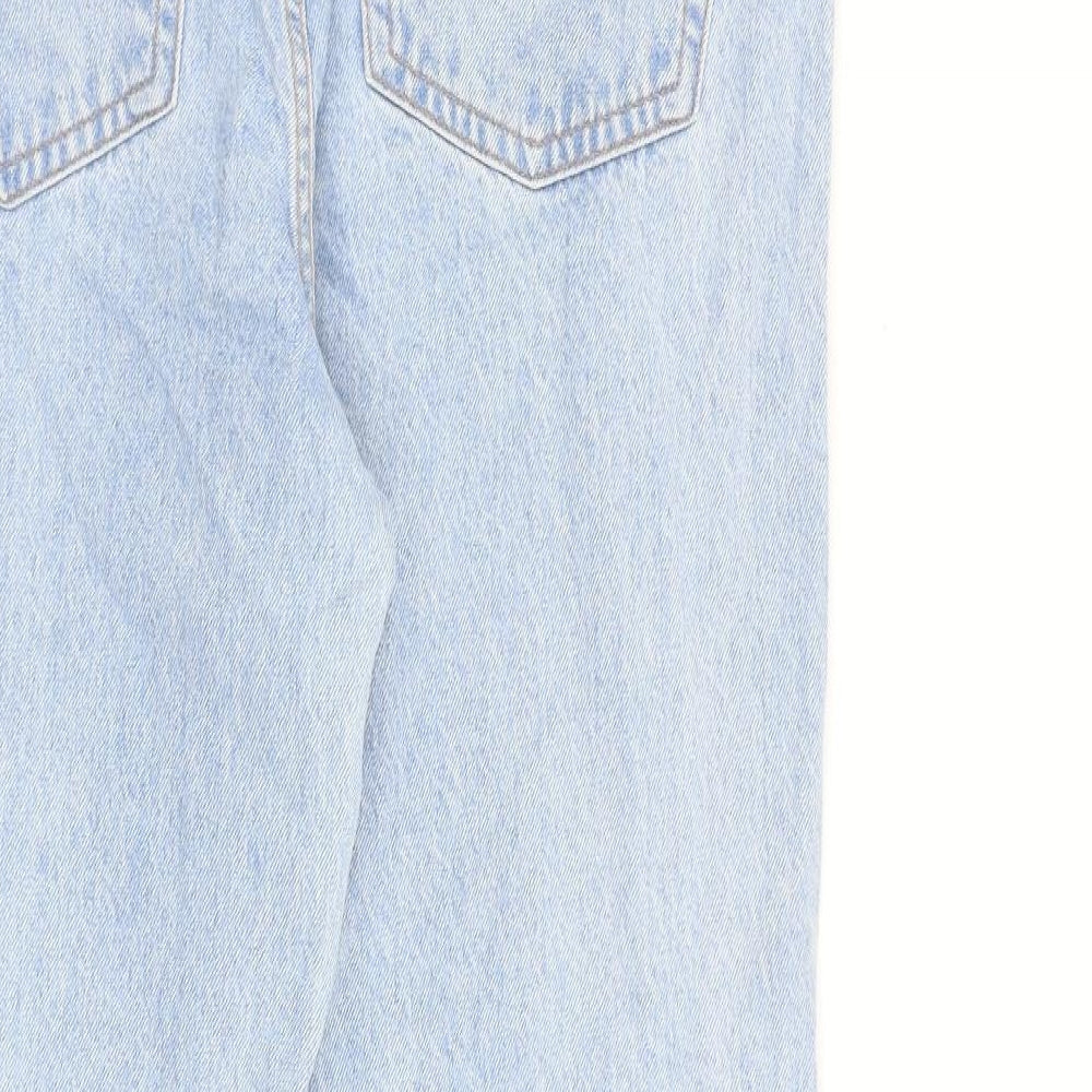 Own. Womens Blue Cotton Wide-Leg Jeans Size 30 in L30 in Regular Zip