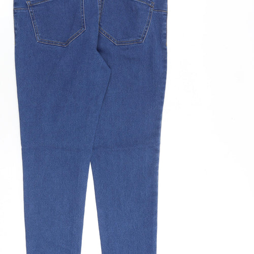Denim & Co. Womens Blue Cotton Skinny Jeans Size 14 L29 in Regular Zip