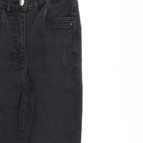 M&Co Womens Grey Cotton Skinny Jeans Size 8 L27 in Regular Zip
