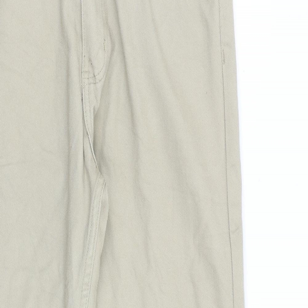 Hutson Harbour Mens Beige Cotton Straight Jeans Size 32 in L31 in Regular Zip