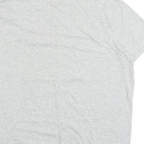 Abercrombie & Fitch Mens Grey Cotton T-Shirt Size 2XL V-Neck