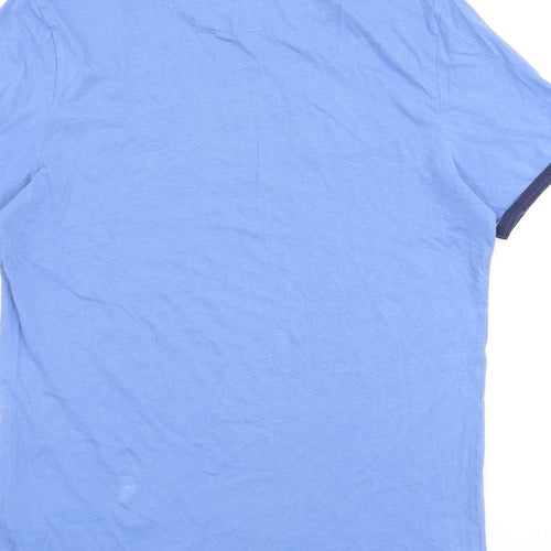 Lyle & Scott Mens Blue Cotton T-Shirt Size M Round Neck