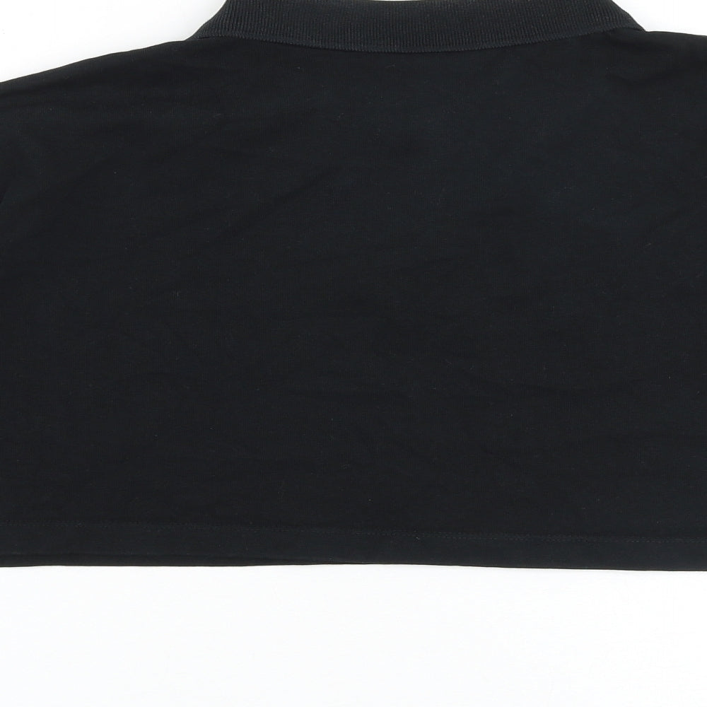 Zara Womens Black Polyester Pullover Sweatshirt Size S Button
