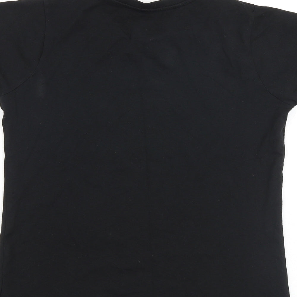 Roblox Girls Black 100% Cotton Basic T-Shirt Size 11-12 Years Round Neck Pullover