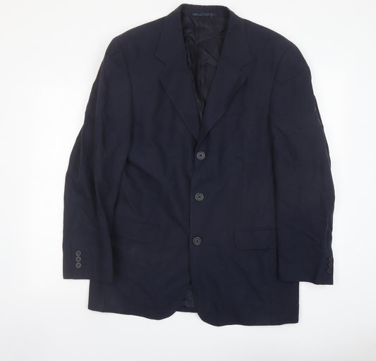 NEXT Mens Blue Linen Jacket Suit Jacket Size 40 Regular
