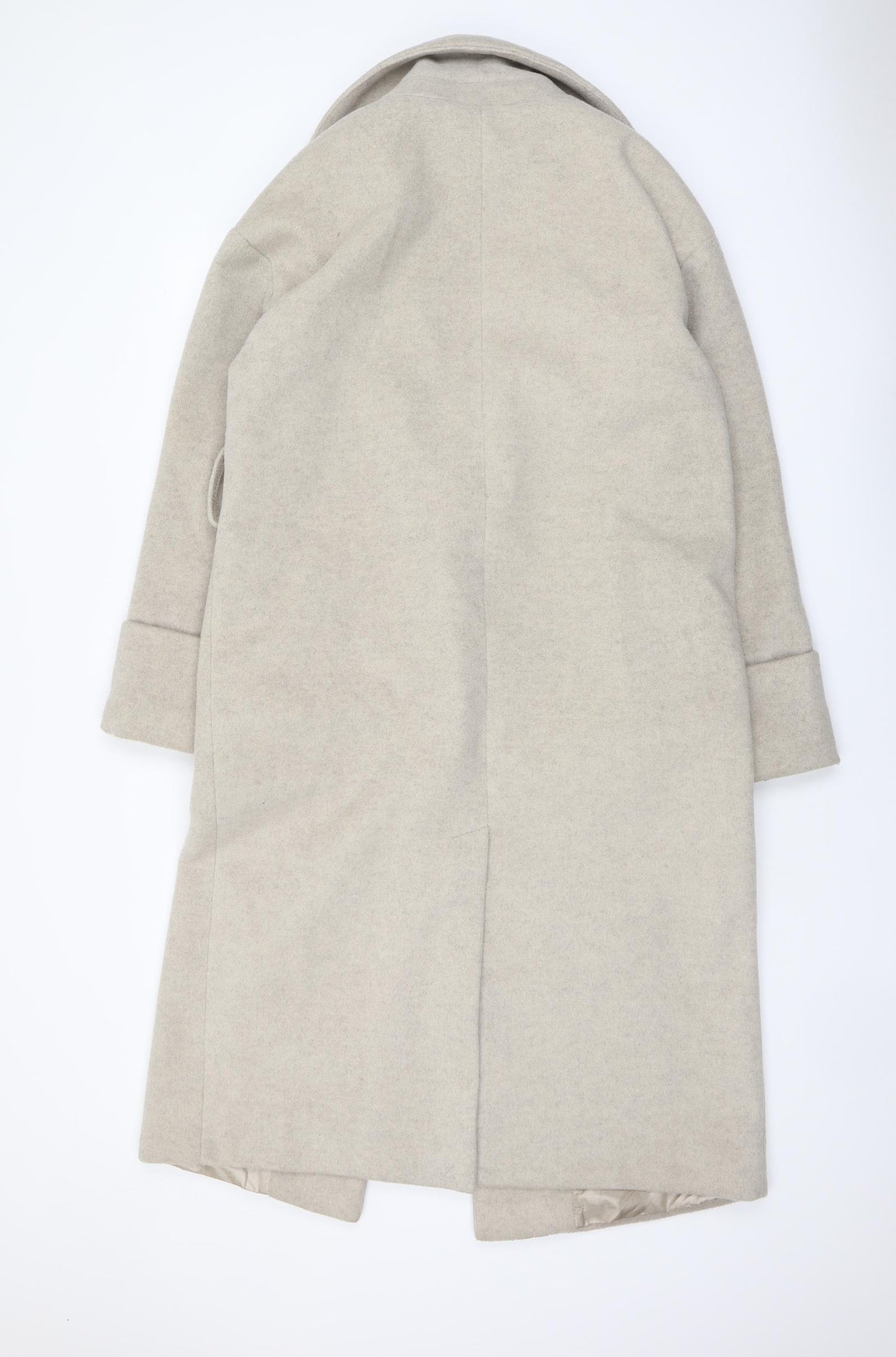 River Island Womens Beige Overcoat Coat Size 10 Snap