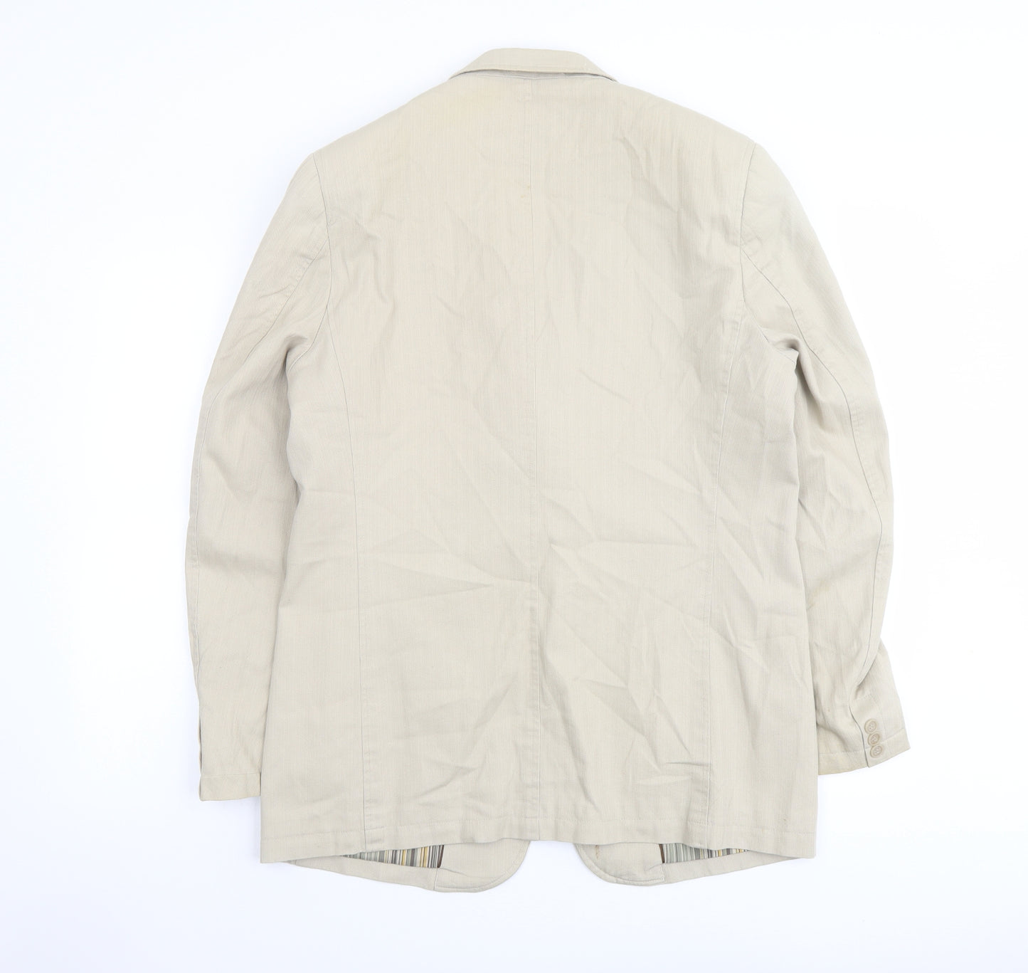 Lakeland Mens Beige Cotton Jacket Suit Jacket Size 38 Regular