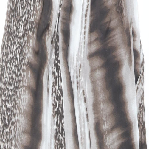 Kapalua Womens Grey Geometric Polyester Jumpsuit One-Piece Size 12 Zip