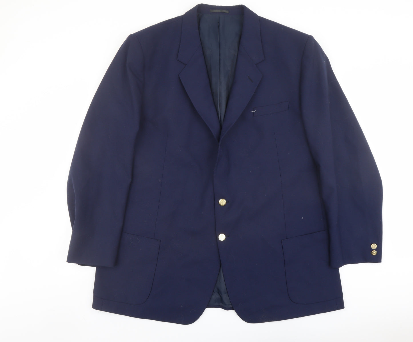 Teraviva Mens Blue Polyester Jacket Blazer Size 50 Regular