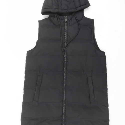 Dunnes Stores Womens Black Gilet Jacket Size S Zip