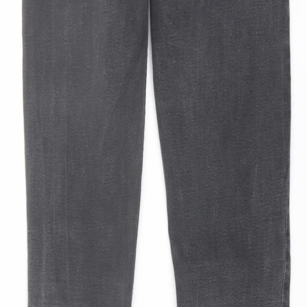 New Look Womens Grey Cotton Skinny Jeans Size 10 L30 in Regular Button