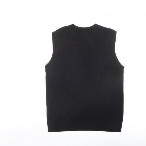 Sample Truth Mens Black V-Neck Wool Vest Jumper Size 2XL Sleeveless