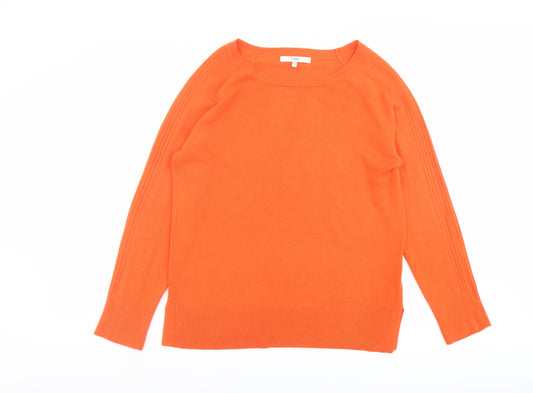 NEXT Womens Orange Round Neck Acrylic Pullover Jumper Size 12