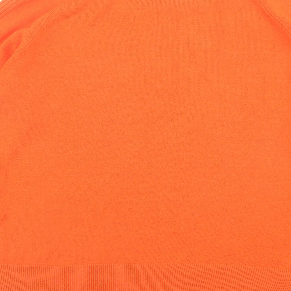 NEXT Womens Orange Round Neck Acrylic Pullover Jumper Size 12