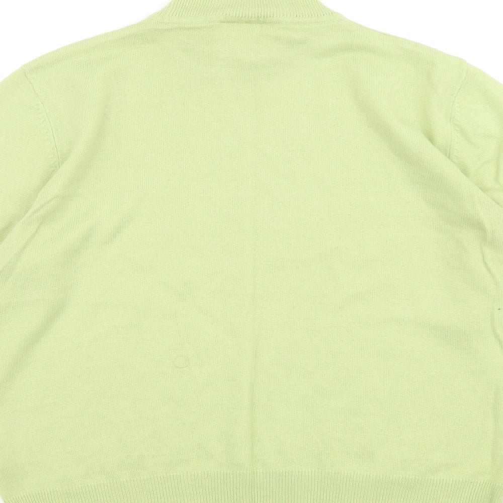 Eastex Womens Green High Neck Acrylic Pullover Jumper Size 16