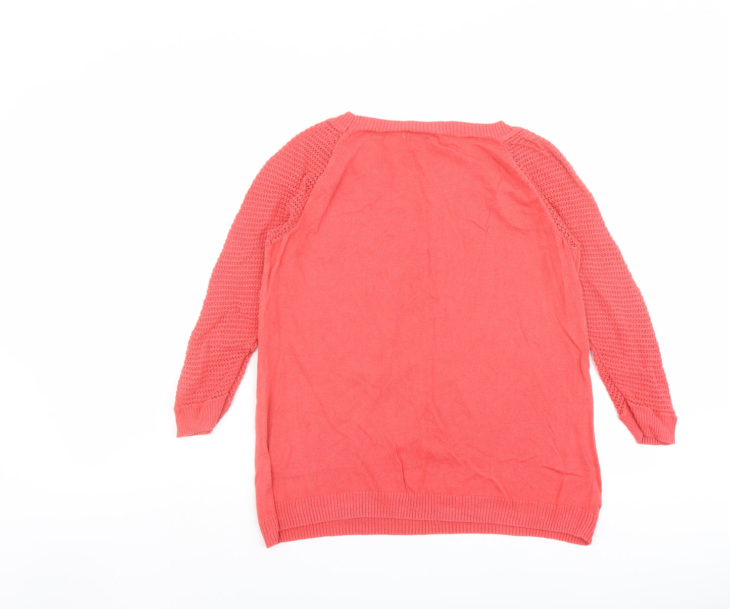 Gap Womens Orange Round Neck Acrylic Pullover Jumper Size XS
