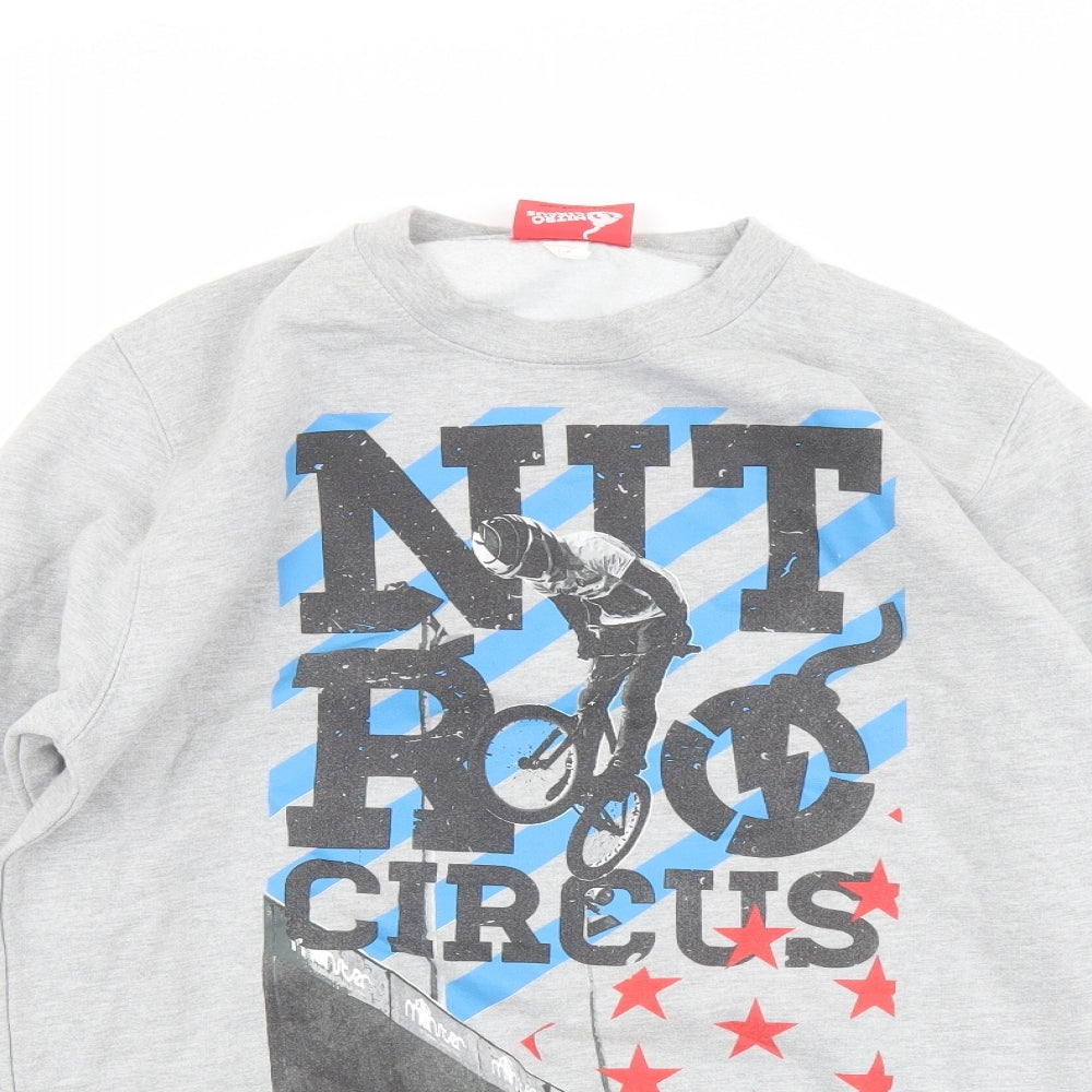 Nitro Citrus Mens Grey Cotton Pullover Sweatshirt Size M