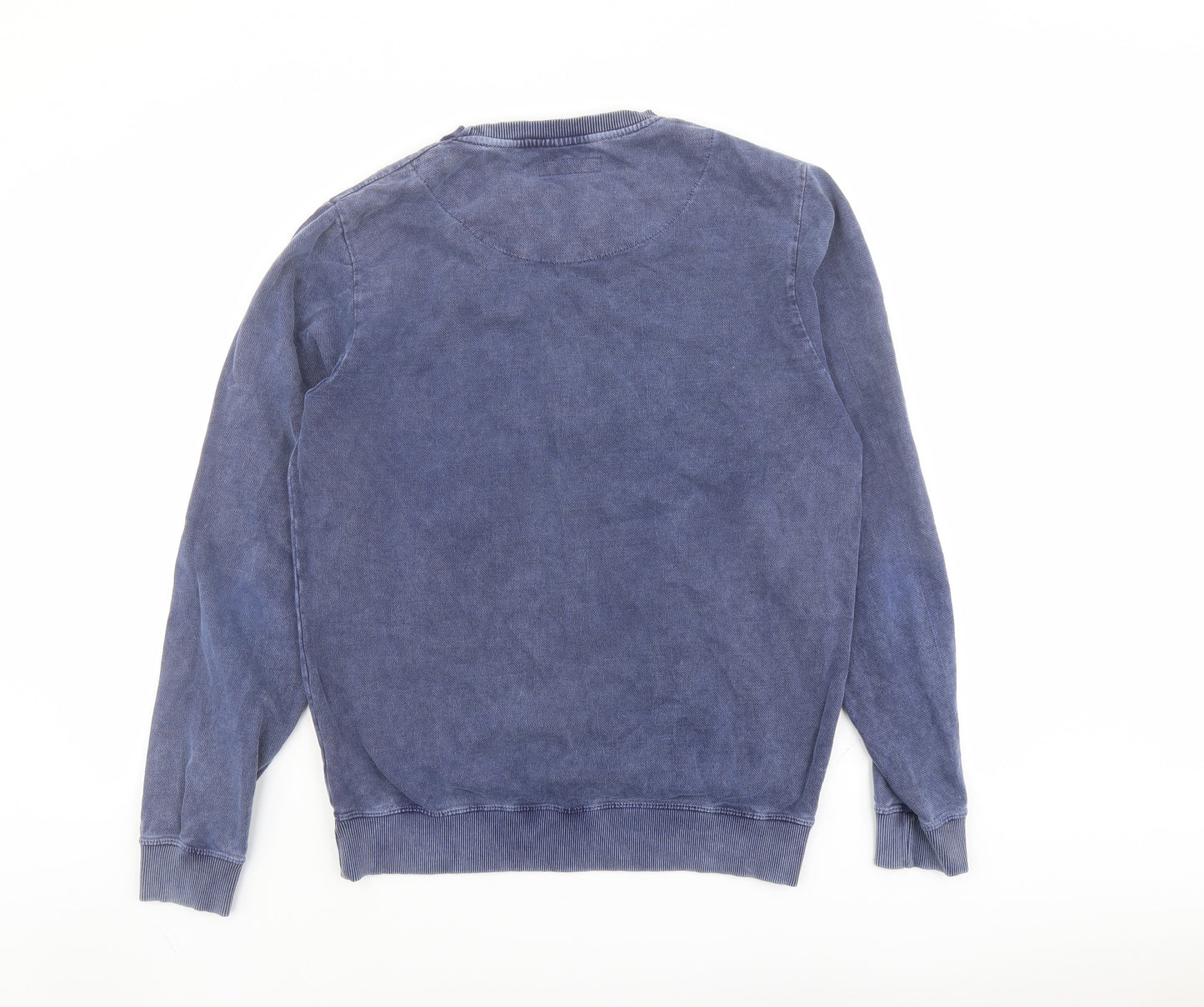 Anerkjendt Mens Blue Cotton Pullover Sweatshirt Size M