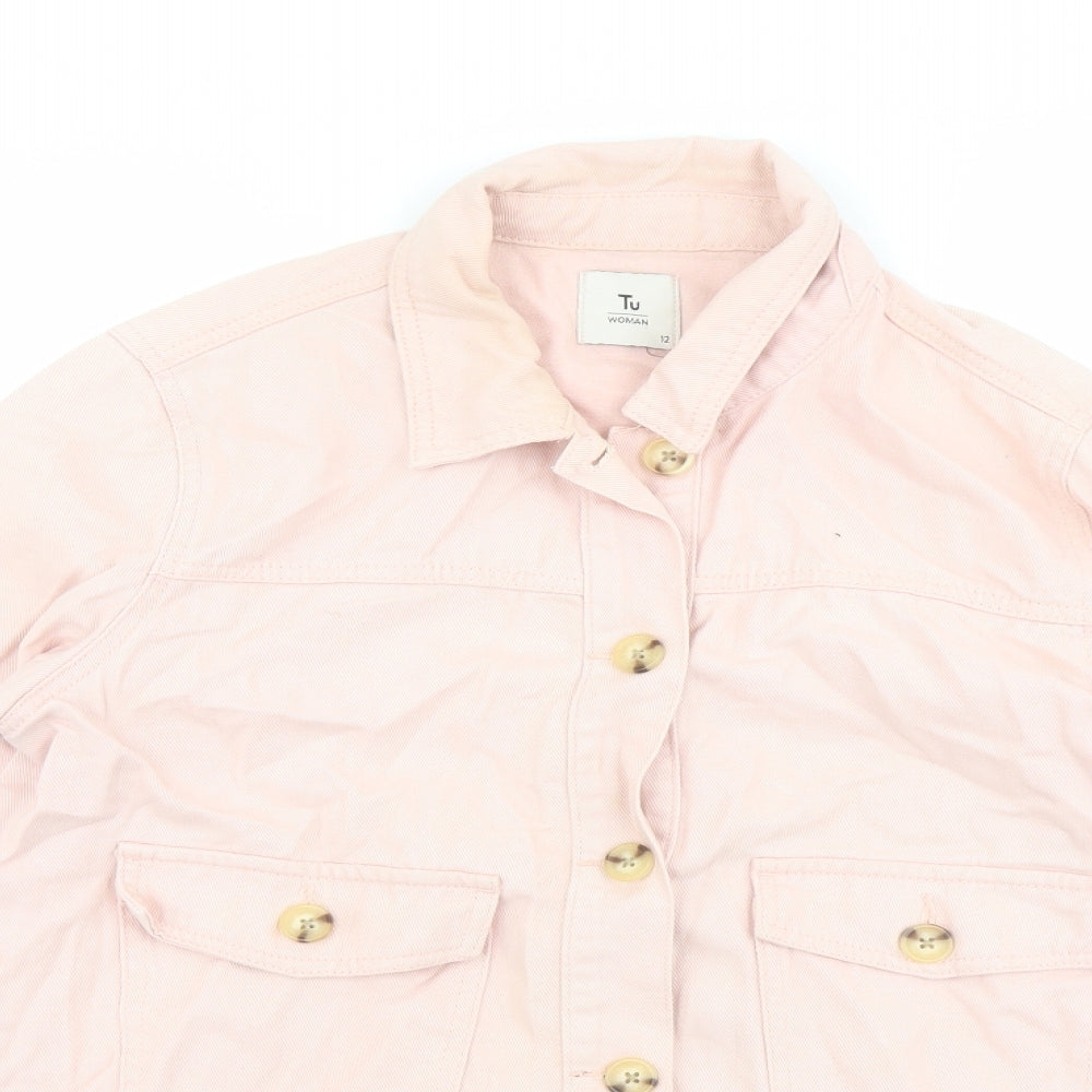 TU Womens Pink Jacket Size 12 Button