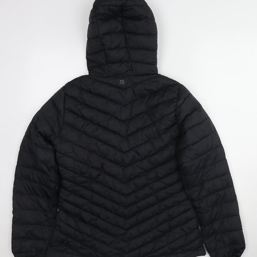 Mountain Warehouse Womens Black Quilted Jacket Size 14 Zip