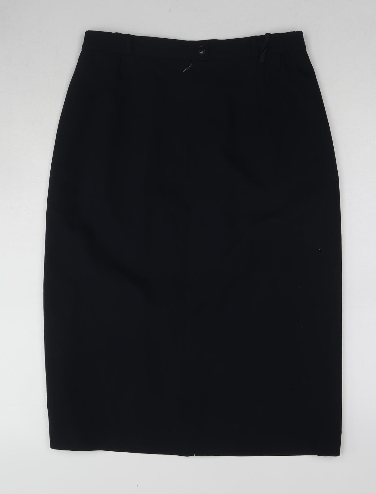 DELMOD Womens Blue Polyester Straight & Pencil Skirt Size 12 Zip