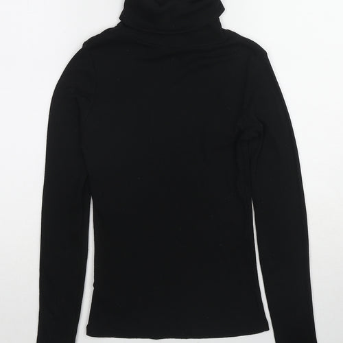 New Look Womens Black Roll Neck Polyester Pullover Jumper Size 8