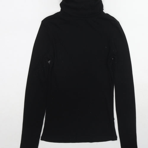 New Look Womens Black Roll Neck Polyester Pullover Jumper Size 8