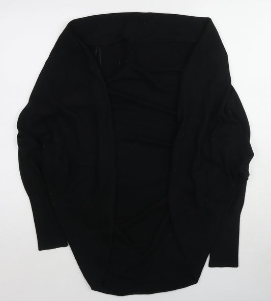 Topshop Womens Black Boat Neck Acrylic Pullover Jumper Size 8